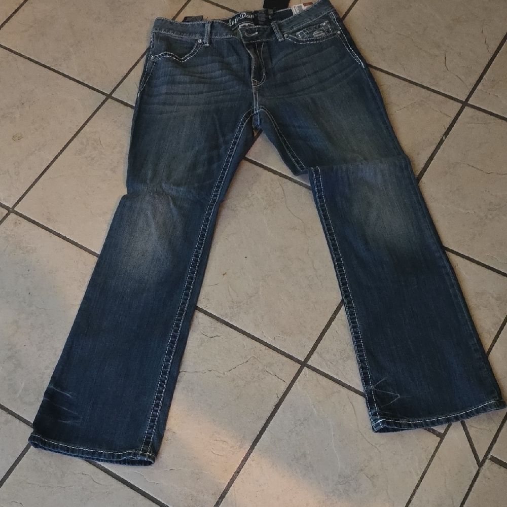 Harley-Davidson Men's Dark Blue Bootcut Jeans